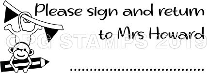 MONKEY 4 - Customised parent/guardian signature stamp