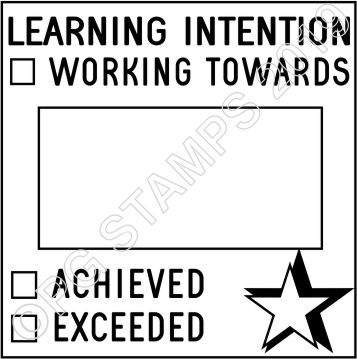 SQUARE DATER 6 - LEARNING INTENTION STAMP