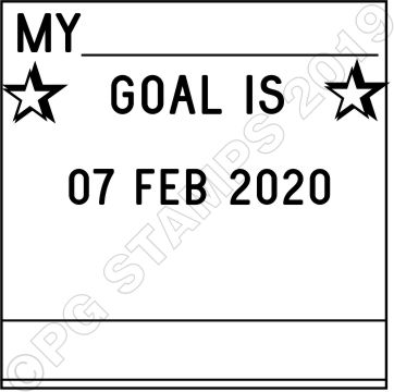 SQUARE DATER 10 - Goal setting dater stamp. 