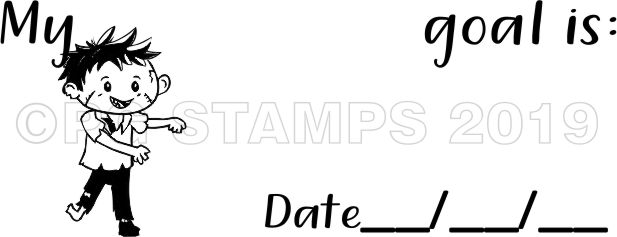 ZOMBIE 4 - Goal Setting teacher stamp