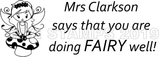 FAIRY 6 - Customised motivational teacher stamp