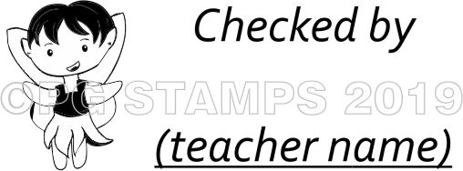 FAIRY 8 - Customised Checked By teacher stamp