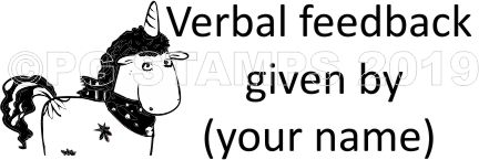 UNICORN 11 - Customised Verbal Feedback teacher stamp