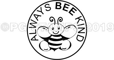 BEE 14 - Motivational "BEE KIND" stamp