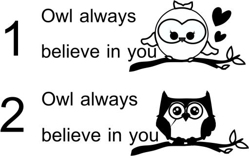OWL 28 - Motivational belief stamp - Choice of 2 images.