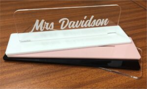 ACRYLIC or TIMBER TOP PLATE FOR DESK SIGNS